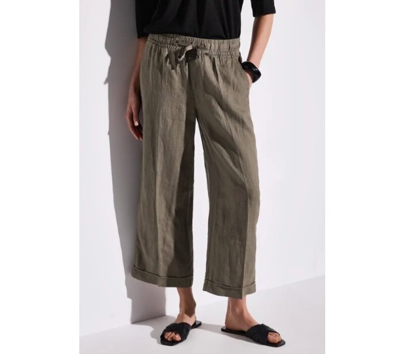 Street One Emee Linen Mid Waist Acron Brown
