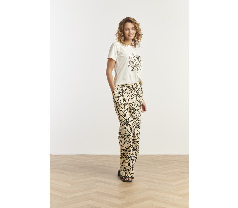 Smashed Lemon Pants Sand Black