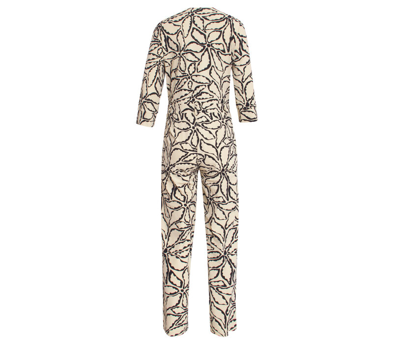 Smashed Lemon Jumpsuit Sand Black