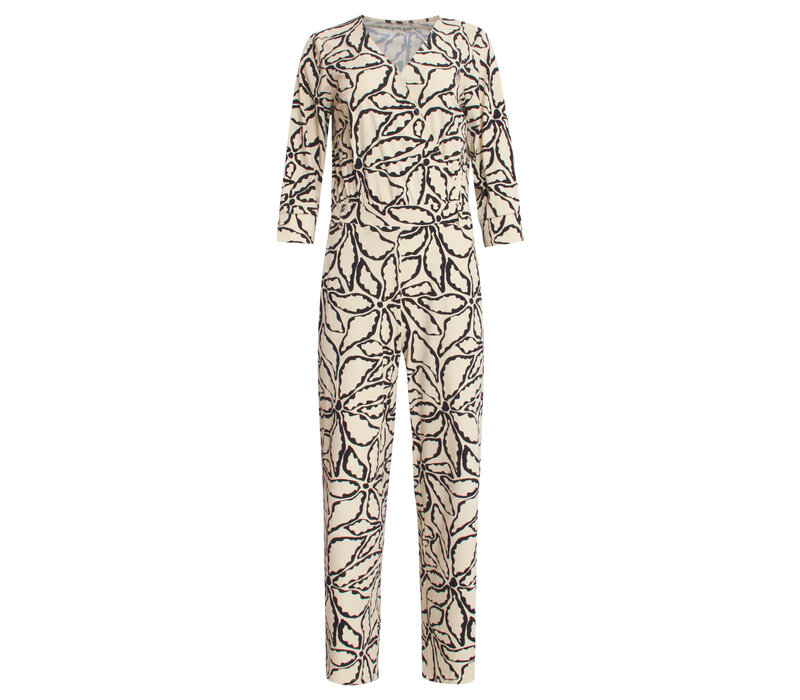 Smashed Lemon Jumpsuit Sand Black
