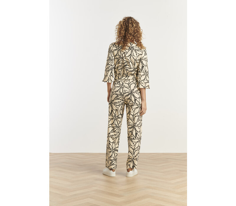 Smashed Lemon Jumpsuit Sand Black