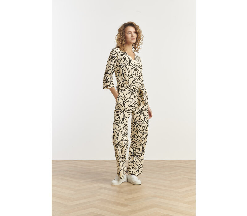 Smashed Lemon Jumpsuit Sand Black