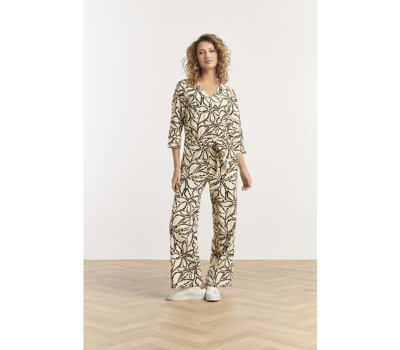 Smashed Lemon Jumpsuit Sand Black