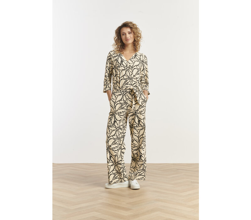 Smashed Lemon Jumpsuit Sand Black