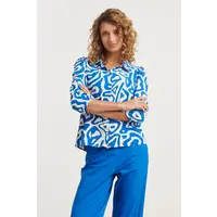 Smashed Lemon Top Cobalt Blue White
