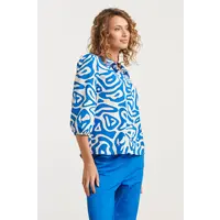 Smashed Lemon Top Cobalt Blue White