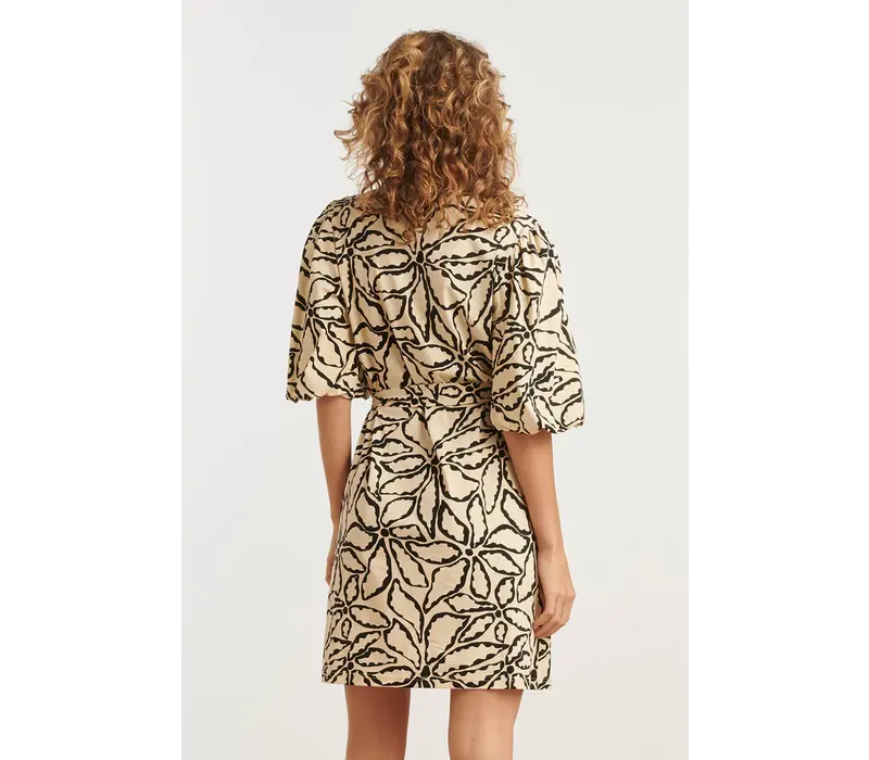 Smashed Lemon Dress Sand Black