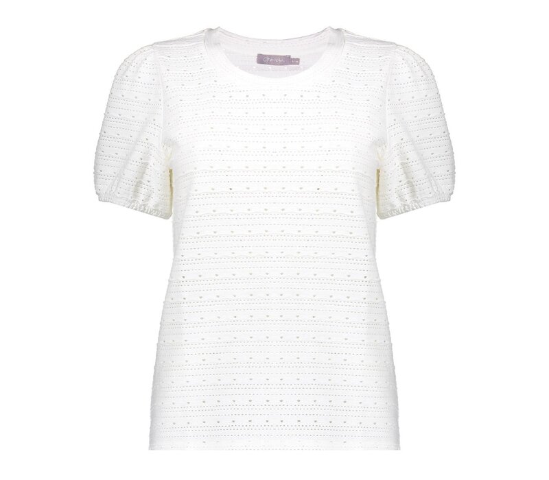 Geisha Top Ajour Off White