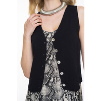 Geisha Spencer Knitted Black