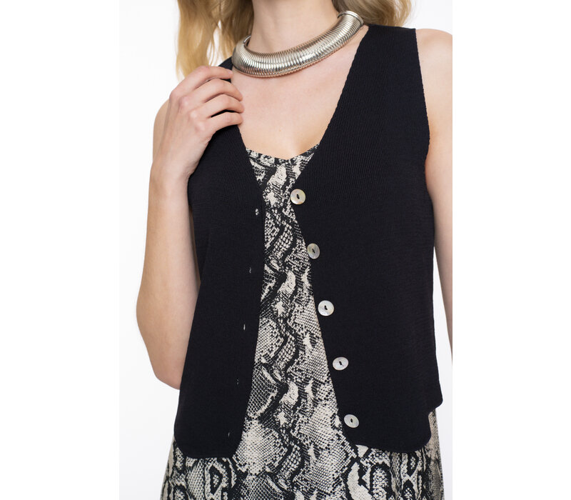 Geisha Spencer Knitted Black