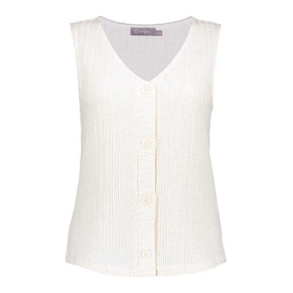 Geisha Singlet Knit with Buttons  Geisha Singlet Knit with Buttons