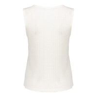 Geisha Singlet Knit with Buttons Off White