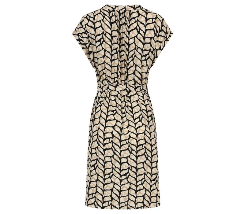 Smashed Lemon Dress Sand Black