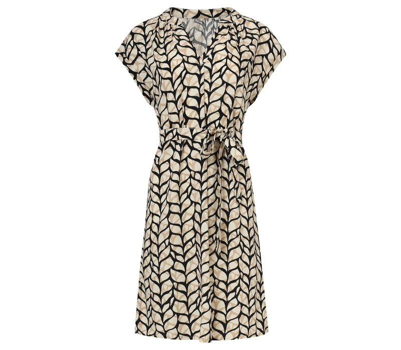 Smashed Lemon Dress Sand Black