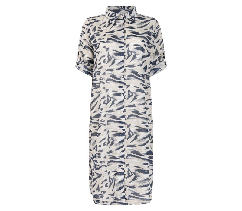 Zoso Printed Blouse Navy Sand