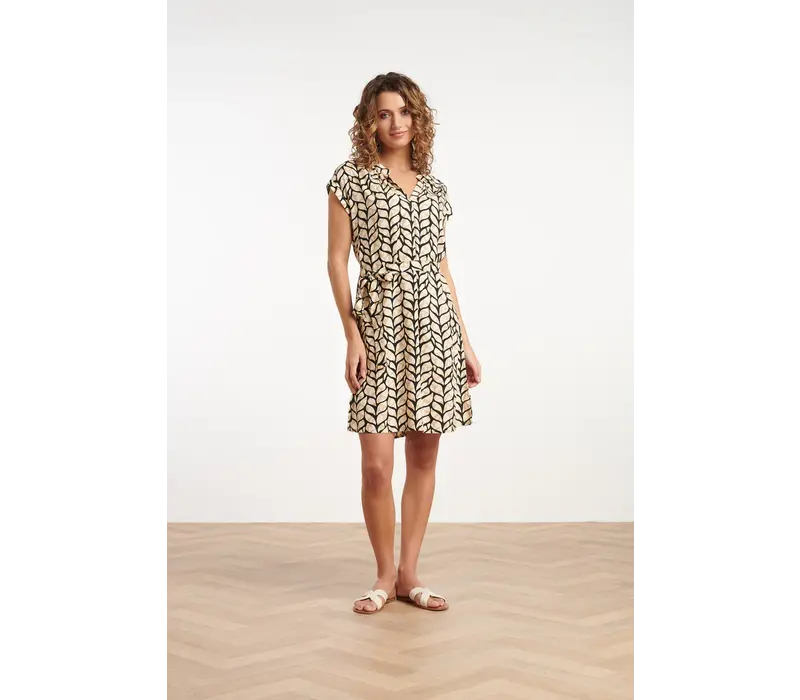 Smashed Lemon Dress Sand Black