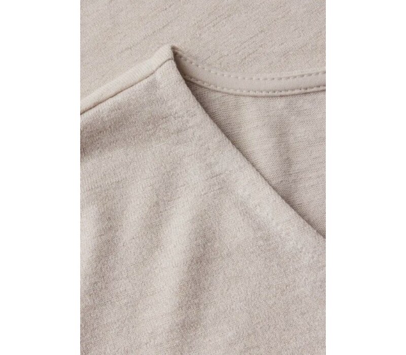 Street One Coated V-Neck Shirt Moonstone Sand