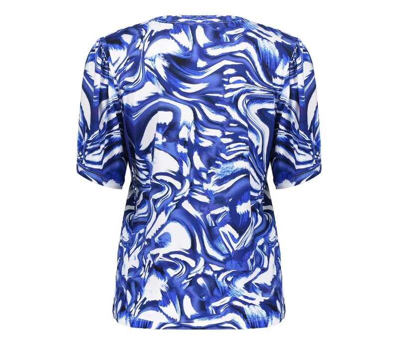 Geisha T-shirt V-Neck Jersey Blue
