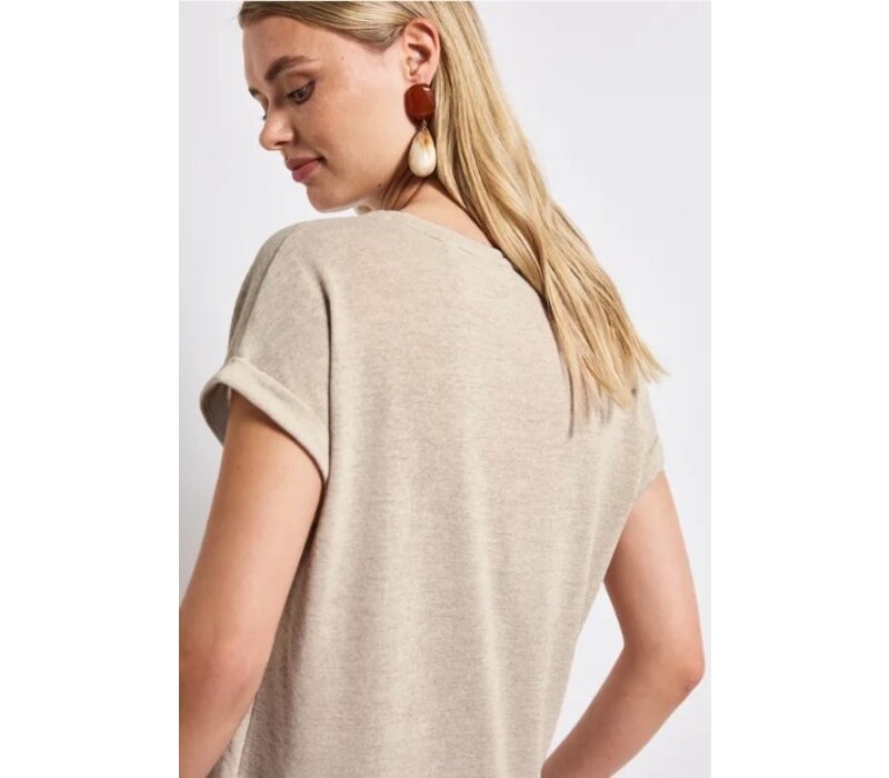 Street One Partprint Shirt Moonstone Sand