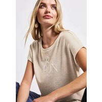 Street One Partprint Shirt Moonstone Sand