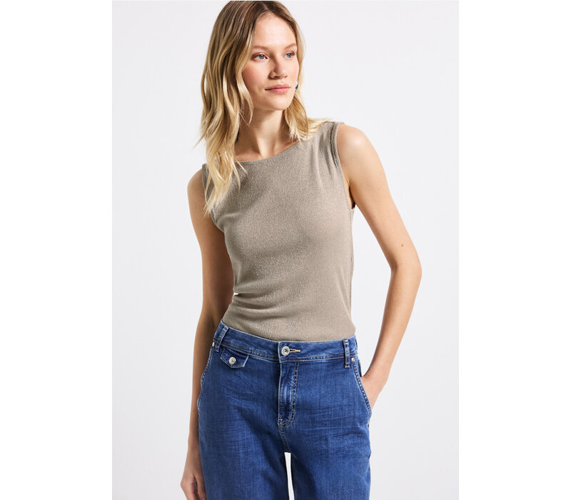 Street One U-Boat Shiny Rib Top Coastal Beige