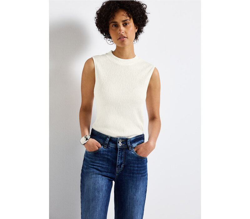 Street One Basic Structure Turtle Neck Off White