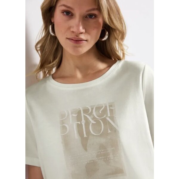 Street One Partprint Shirt with Foil Wording 