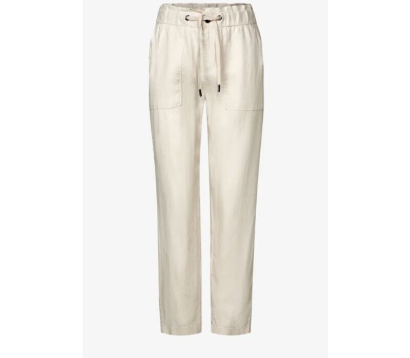 Street One Paperbag High Waist Slim Leg Moonstone Sand