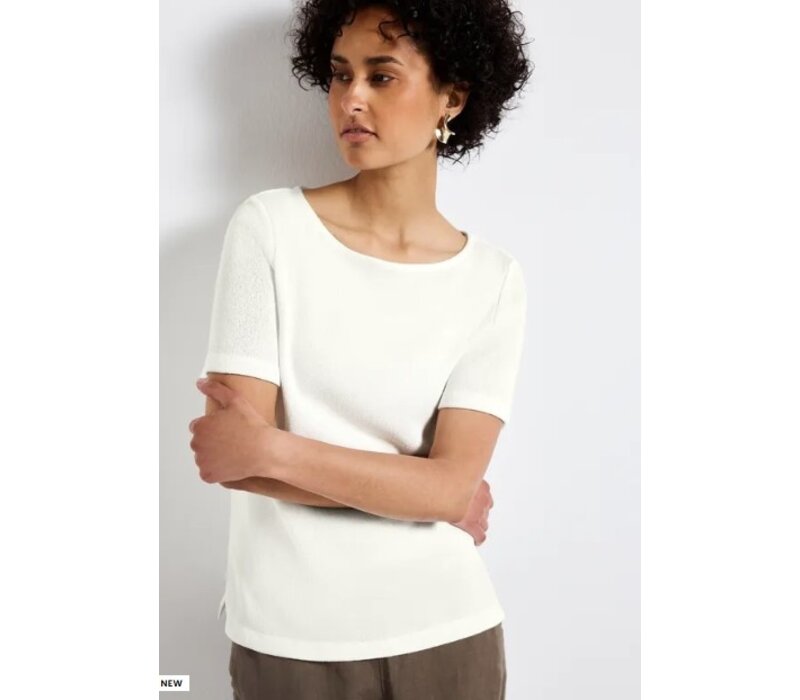 Street One Knit Look Shirt Off White
