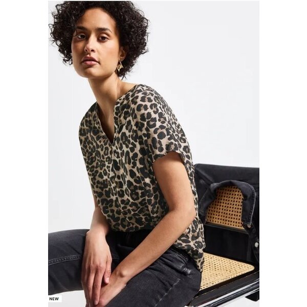 Street One Shirtblouse with Splitneck 
