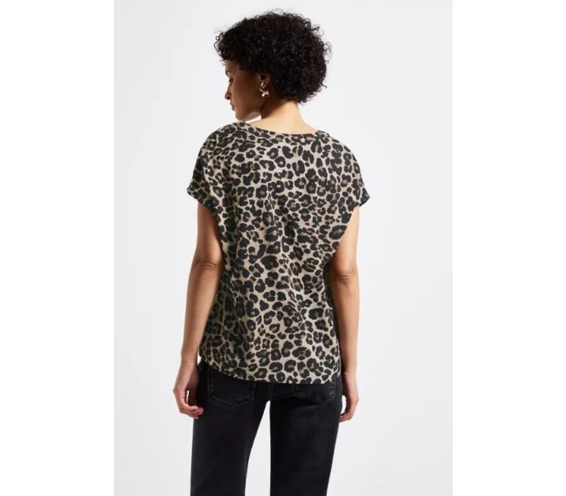 Street One Shirtblouse with Splitneck Black