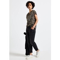Street One Shirtblouse with Splitneck Black