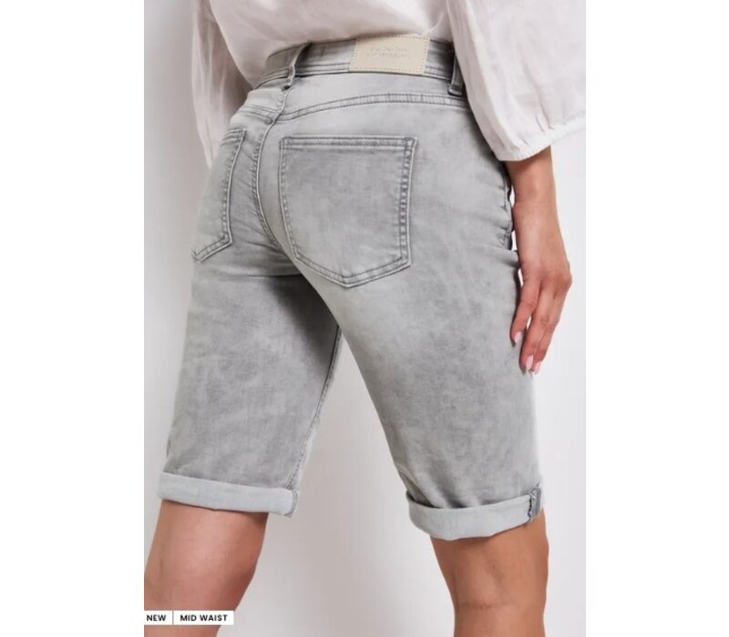 Street One Jane  Mid Waist  Bermuda Light Grey Washed