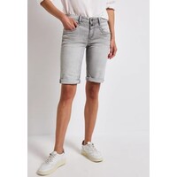 Street One Jane  Mid Waist  Bermuda Light Grey Washed