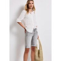Street One Jane  Mid Waist  Bermuda Light Grey Washed