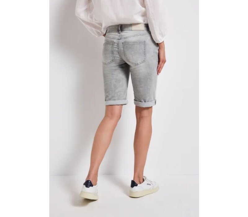 Street One Jane  Mid Waist  Bermuda Light Grey Washed