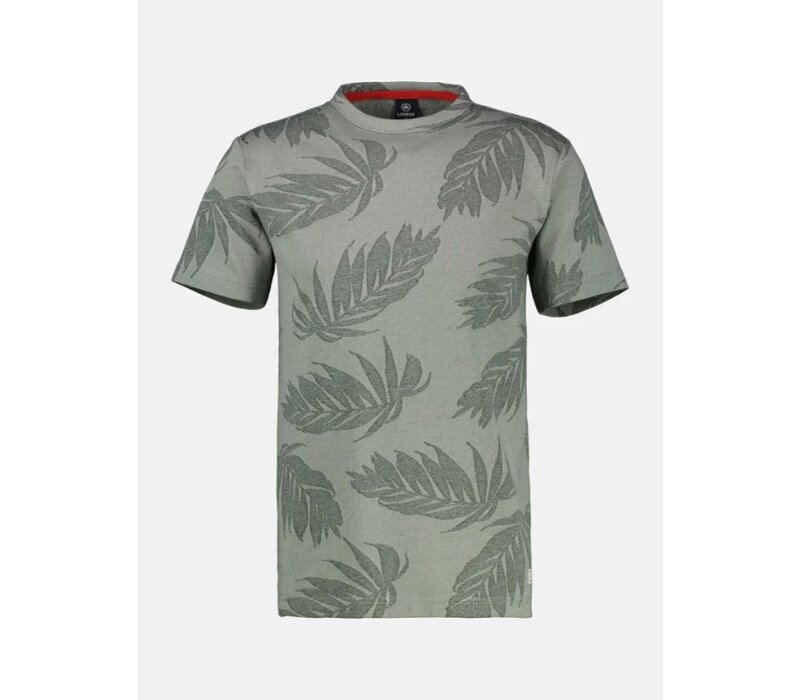 Lerros T-Shirt Serafino Tinted Grey