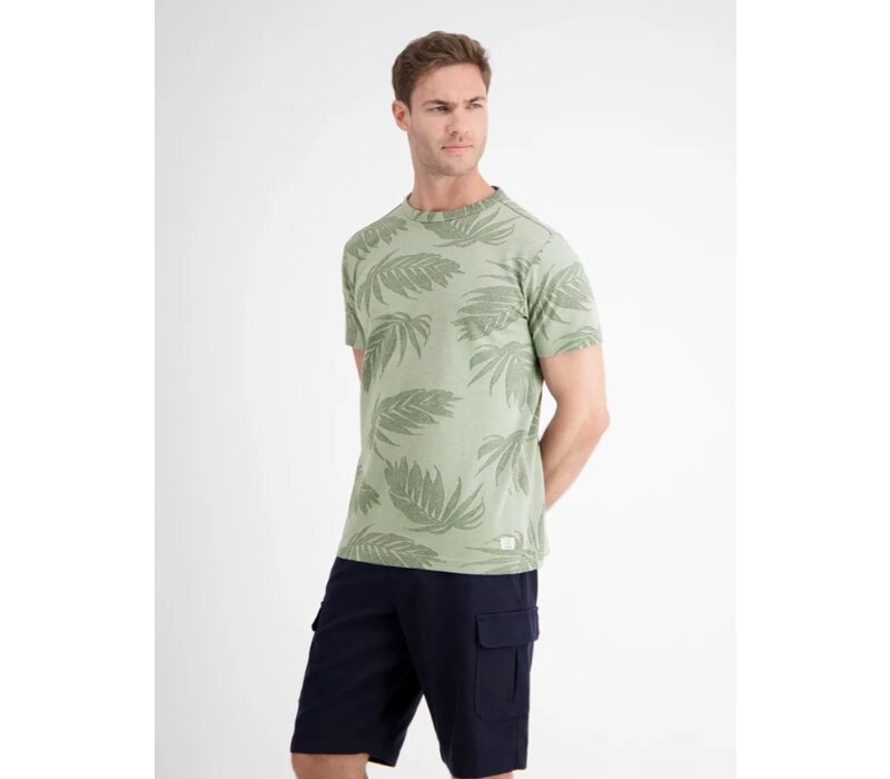 Lerros T-Shirt Serafino Tinted Grey