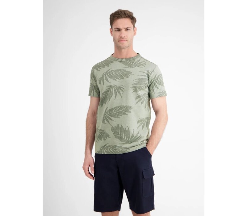 Lerros T-Shirt Serafino Tinted Grey