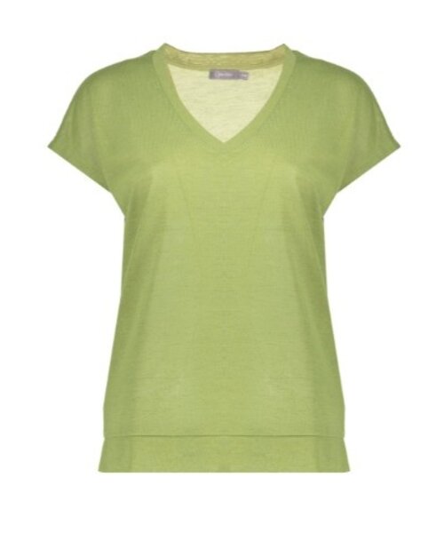 Geisha Geisha T-shirt Elastic Waist Linen Look