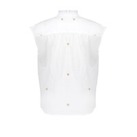 Geisha Blouse Lurex Hearts Off White Gold