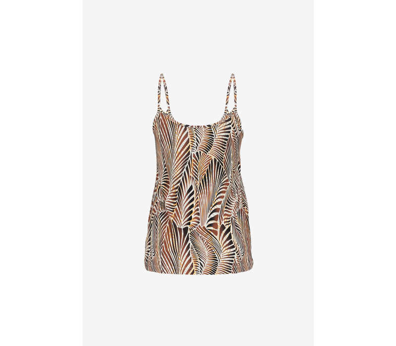 Geisha Singlet Spaghetti Camel