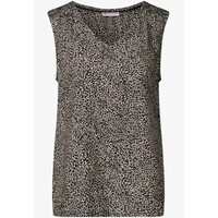 Street One V-Neck Blouse Smok Detail Cotton Cream