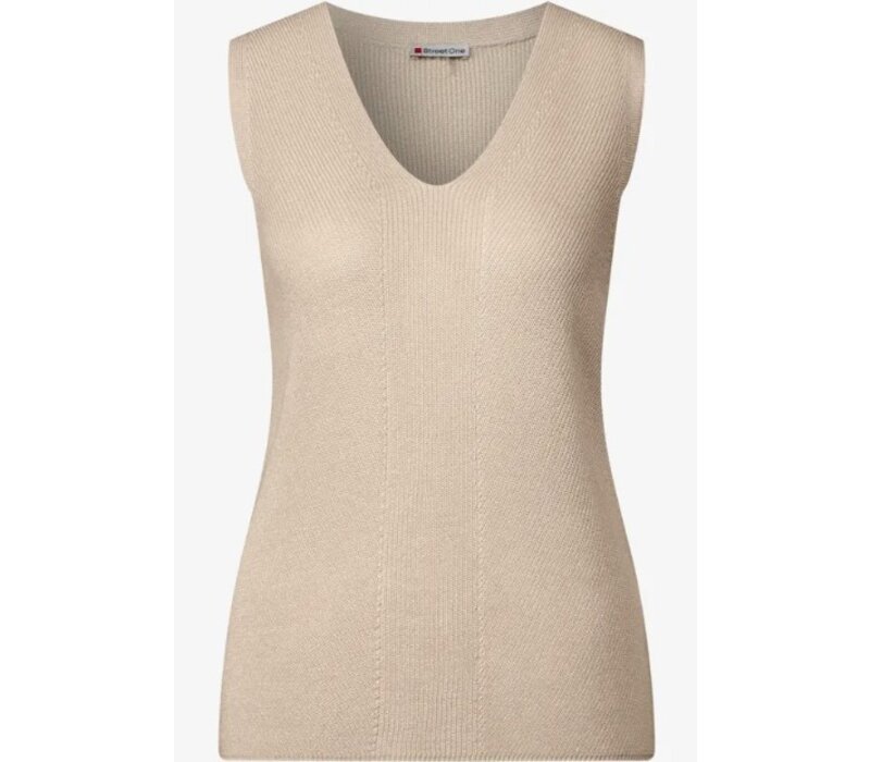 Street One Knitted Rib Top Moonstone Sand