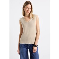 Street One Knitted Rib Top Moonstone Sand