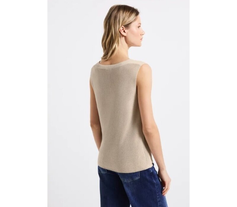Street One Knitted Rib Top Moonstone Sand