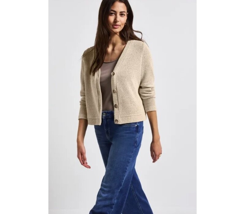 Street One Summer Knit Look Jacket Moonstone Sand