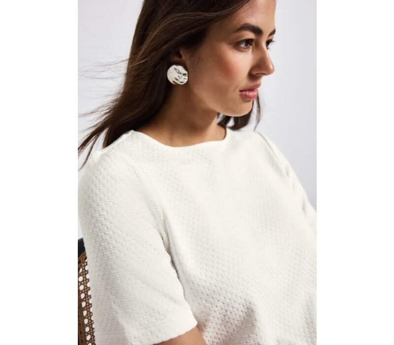 Street One Cosy Structure Shirt Off White