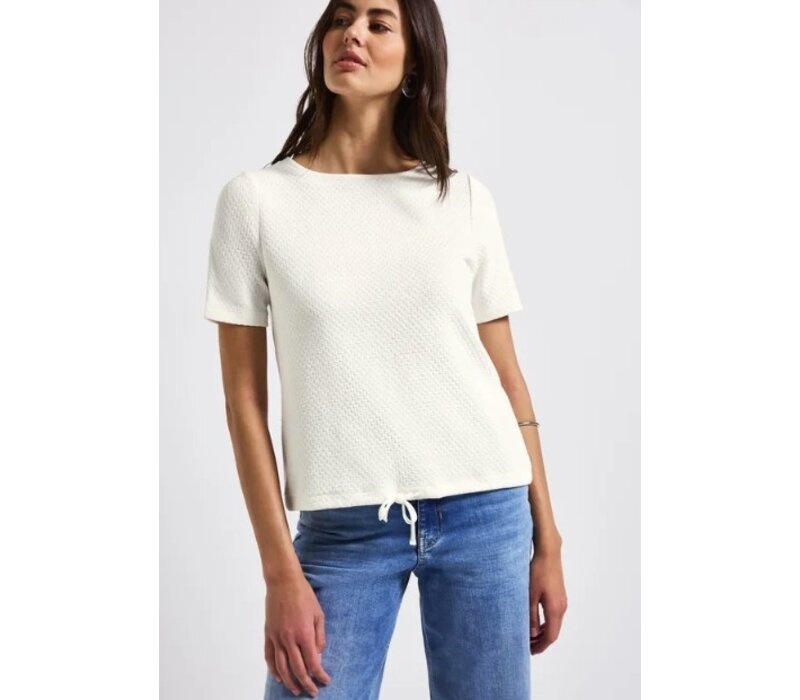 Street One Cosy Structure Shirt Off White