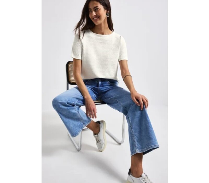 Street One Cosy Structure Shirt Off White